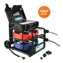 Compact Pipe Inspection Camera with Dual Cameras/Cables